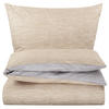 BETTWÄSCHE 155x200 Renforce Wende Bettbezug Melange Grau Taupe - Taupe/Grau, Textil (155/200cm) - Carpe Sonno
