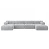 WOHNLANDSCHAFT modulares Sofa Tesso-U2 - 380x160x70 cm Grau Cord - Grau, Holzwerkstoff/Textil (380/70/160cm) - ALTDECOR