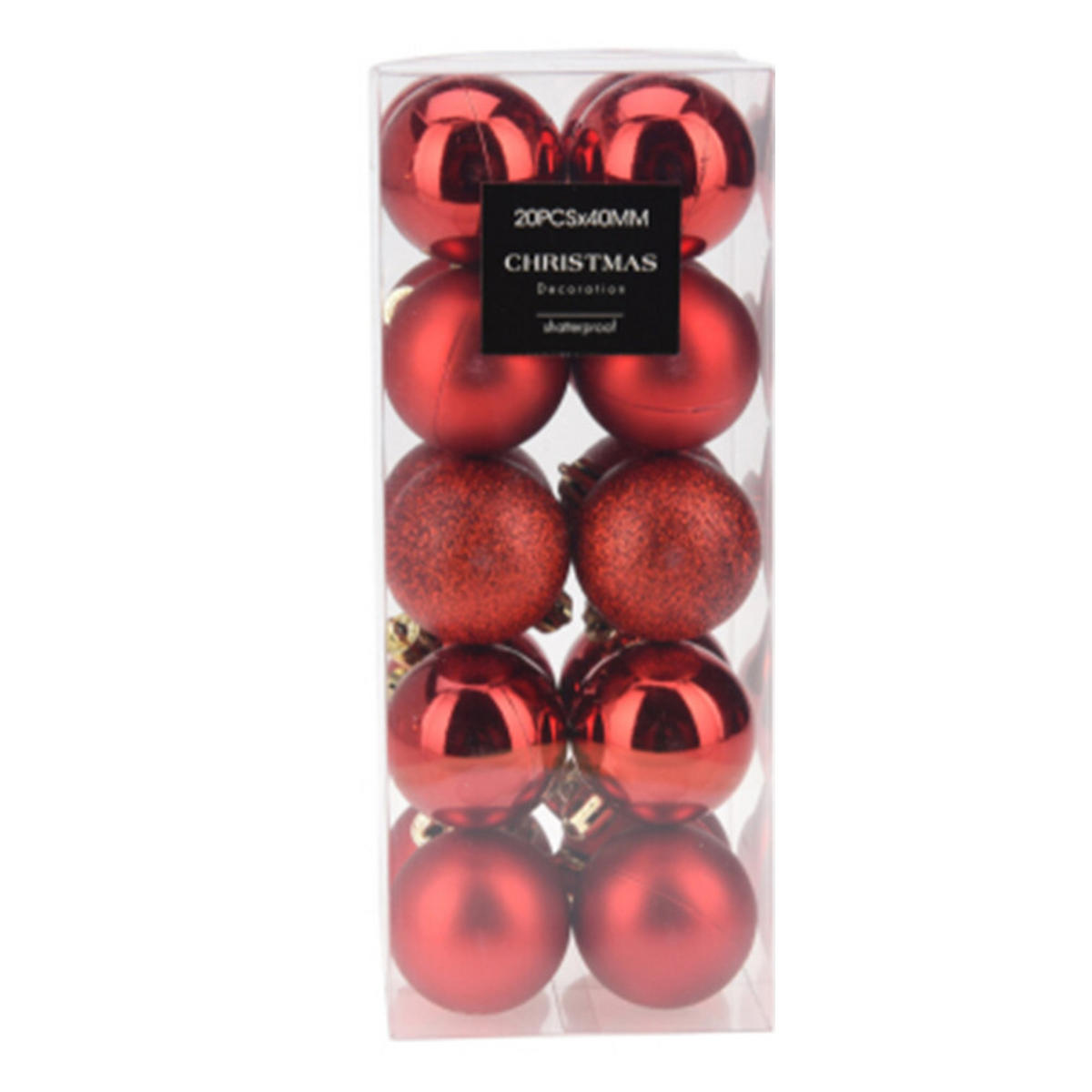 CHRISTBAUMKUGEL Santa Lila Rot 4/4/4 cm Kunstoff - Rot, Kunststoff (4/4/4cm) - Mondex