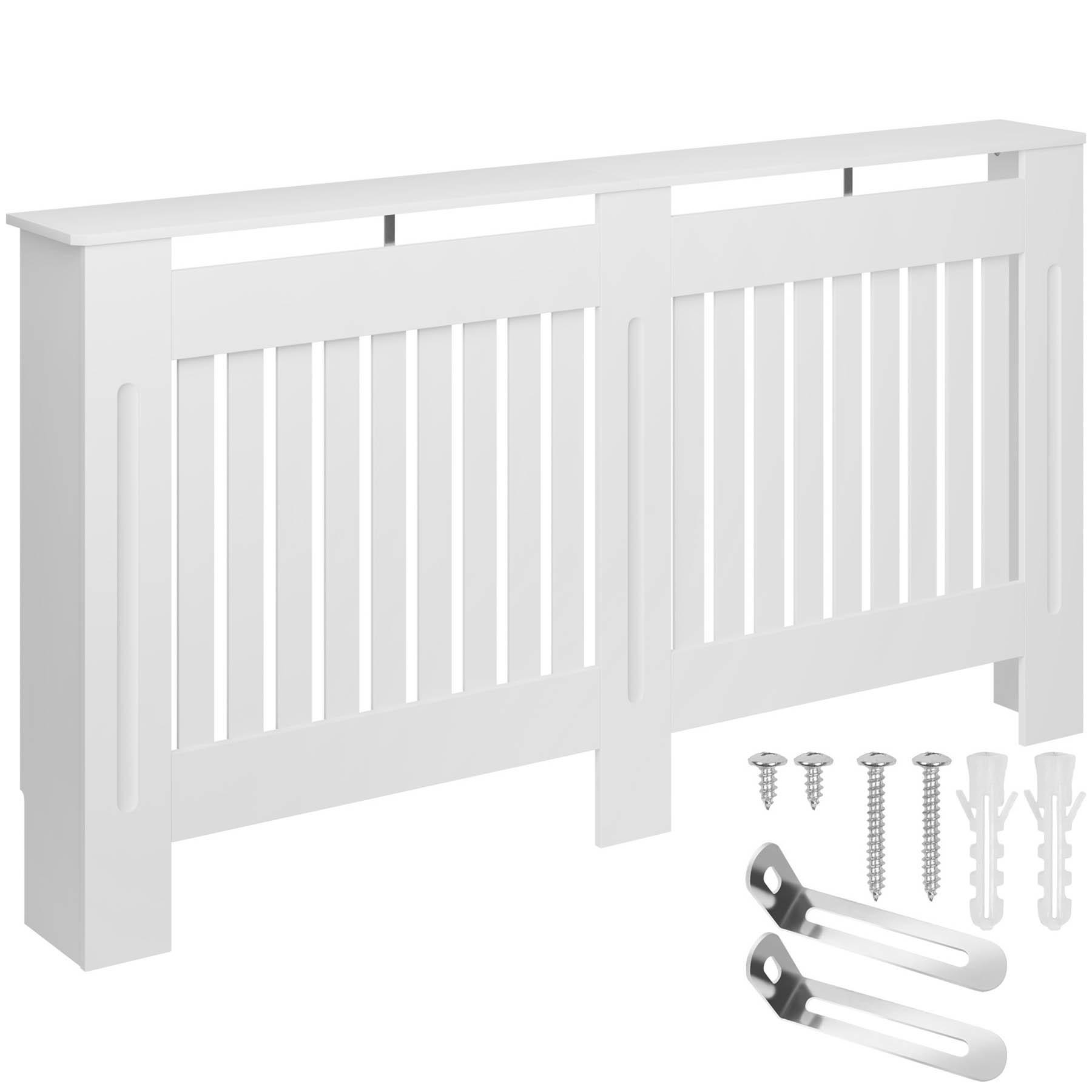 HEIZKÖRPERABDECKUNG Vila,optimale Luftzirkulation,weiß - Weiß, Holz (19/152/82cm) - tectake