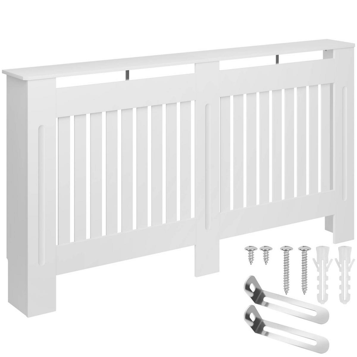 HEIZKÖRPERABDECKUNG Vila,optimale Luftzirkulation,weiß - Weiß, Holz (19/152/82cm) - tectake