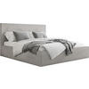 POLSTERBETT Terra Slim mit Bettkasten, Grau Boucle 160x200 cm - Birkefarben/Schwarz, Holz/Holzwerkstoff (160/200cm) - WFL GROUP