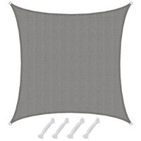 UV-SONNENSEGEL 6/6 m, Viereckig, Wasserdurchlässig, Grau - Grau, Kunststoff (600/600cm) - Amanka