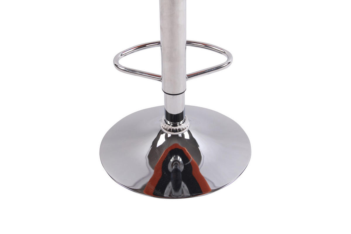 BARHOCKER Lazius, Gestell Metall in Chromoptik, Stoff Orange - Chromfarben/Orange, Textil/Metall (46/100/49cm) - TPFLiving