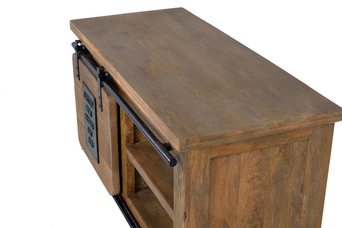TV-SCHRANK aus Akazienholz und natürlichen Metalldetails - Braun, Holz (90/50/40cm) - Giner y Colomer