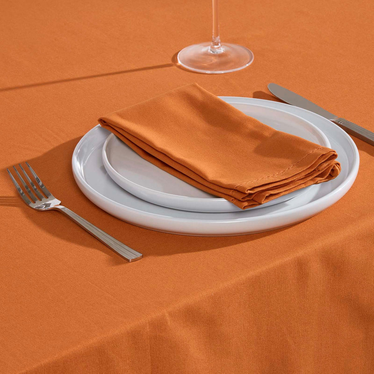 STOFFSERVIETTEN 4er-Set terrakotta 45/45 cm, 100% Baumwolle - Terracotta, Textil (45/45cm) - Homescapes