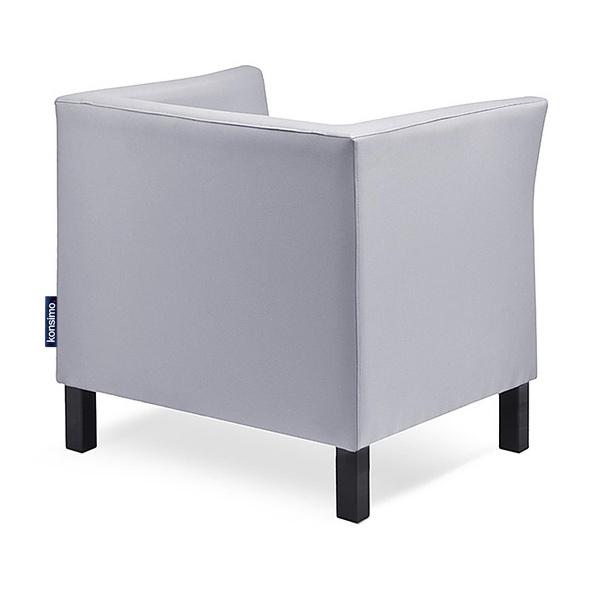 SESSEL ESPECTO Lederoptik, grau - Schwarz/Grau, Textil (67/71/74cm) - KONSIMO®