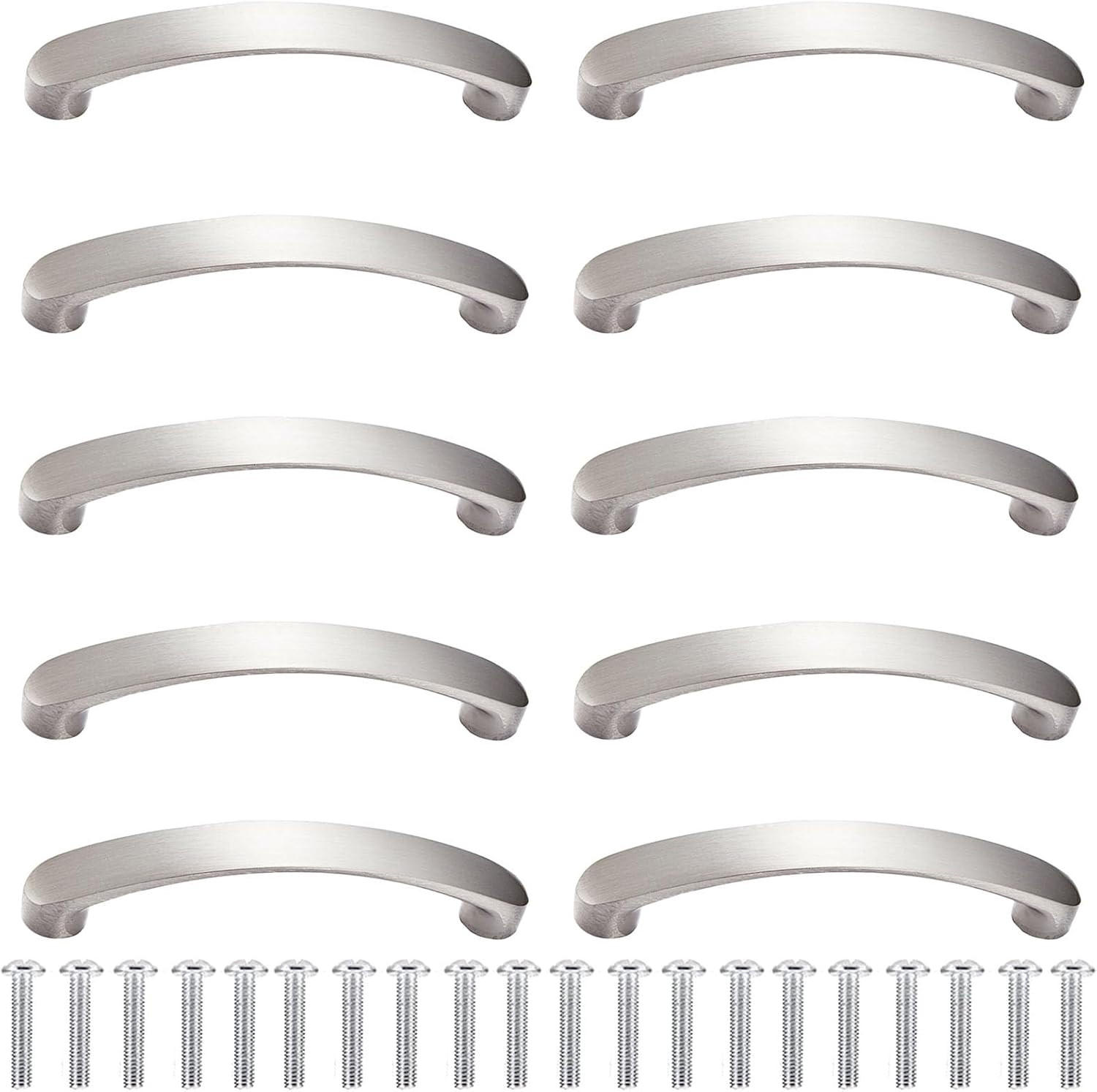 MÖBELGRIFF Silber 10er-Set 96 mm Aluminium - Multicolor, Metall (1.1/1.1/1.09cm)