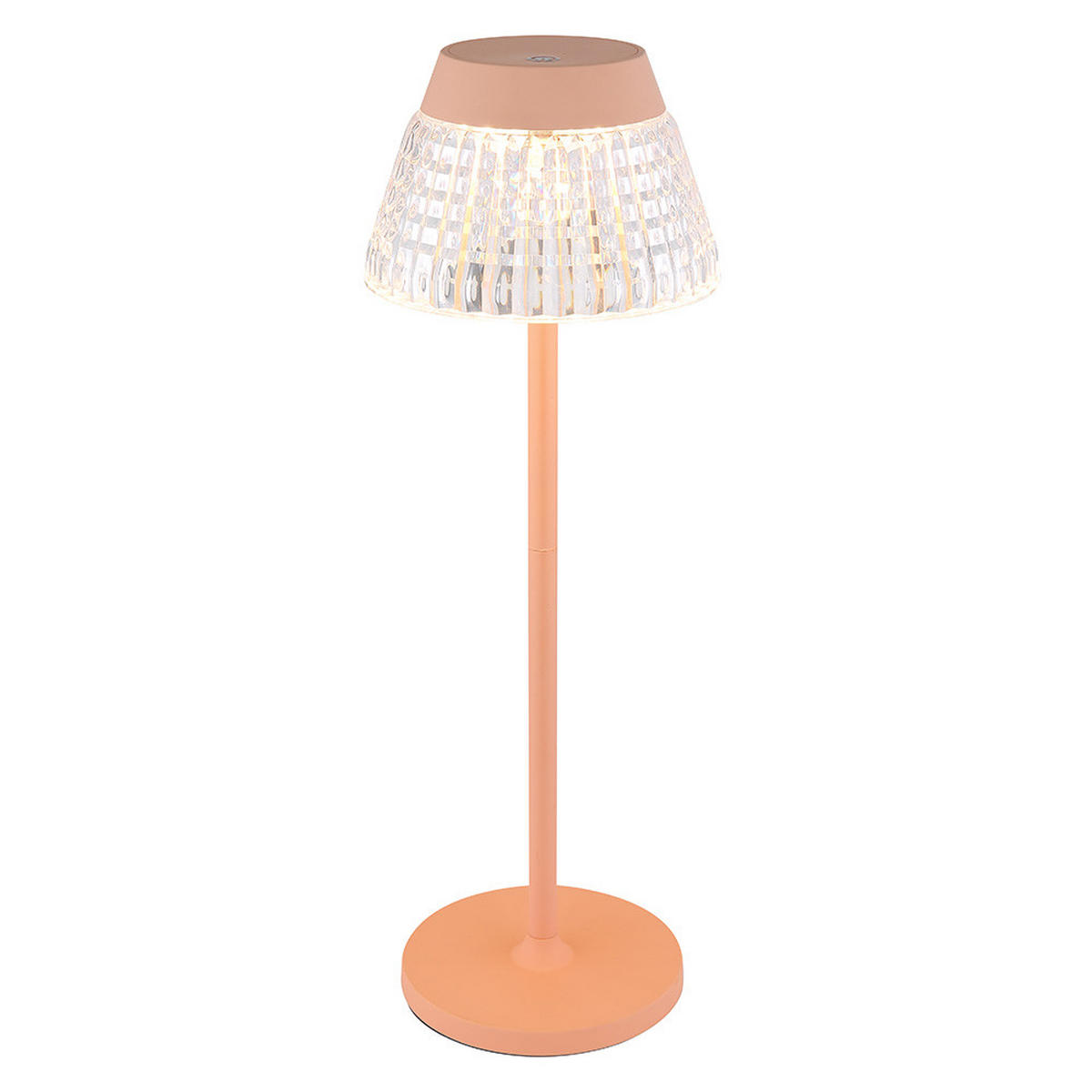 LED TISCHLEUCHTE Touchdimmer Orange klar - Orange, Metall (13.5/13.5/38cm) - Globo Lighting