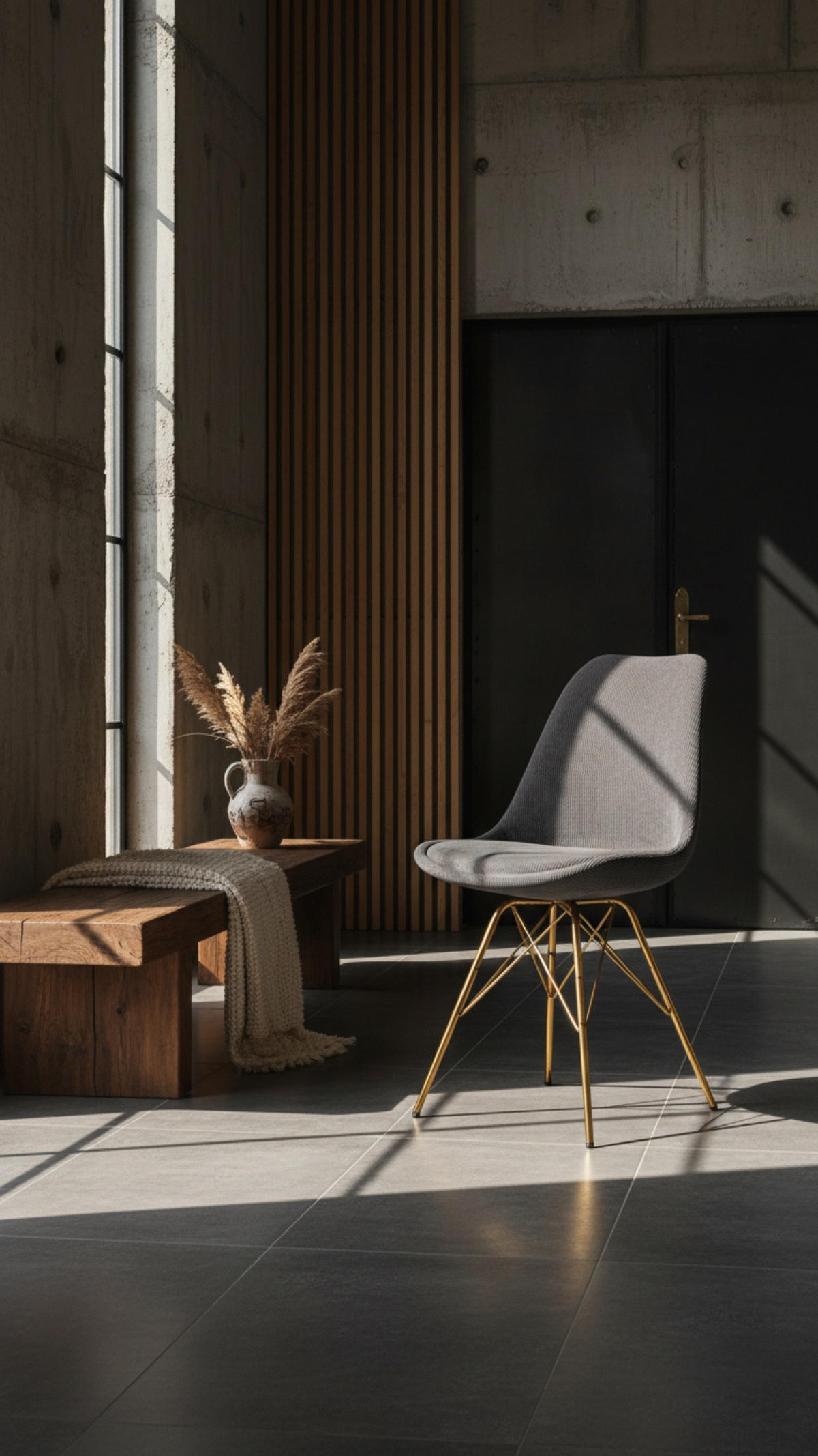 ESSZIMMERSTUHL 2er Set Cordstoff mit Metallgestell Schalenform Skandinavisch gepolstert, Anthrazit 48x58x85 cm - Anthrazit/Goldfarben, Textil/Metall (48/85/58cm) - KADIMA DESIGN