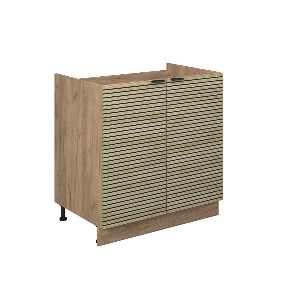 DISKBÄNKSSKÅP Fame-Line Ekpanel 80 cm utan bänkskiva Ekfärgad, Ekfärgad 82/80/51.6 cm