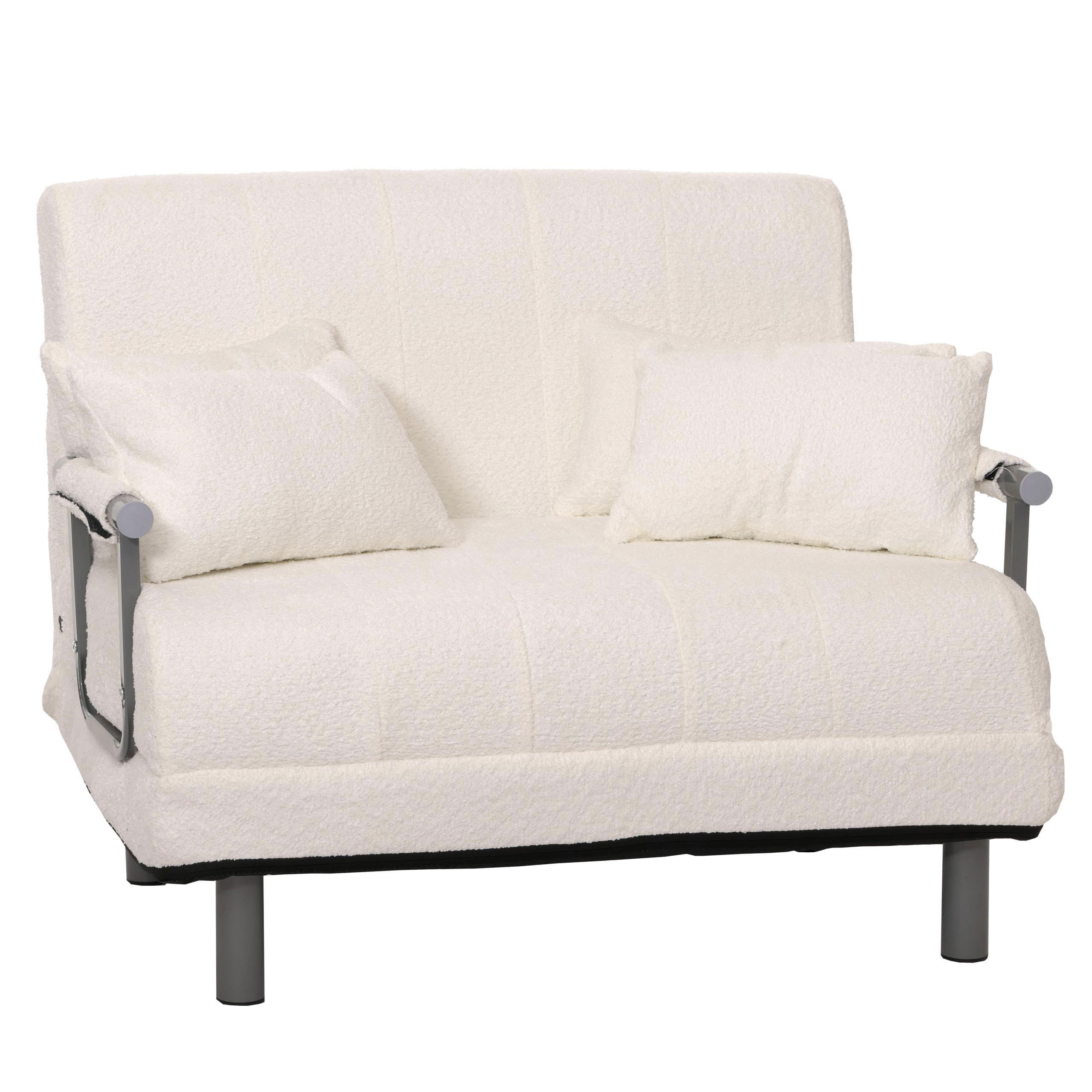 SCHLAFSESSEL Cremeweiß - Weiß, Textil (105/80/190cm) - MCW