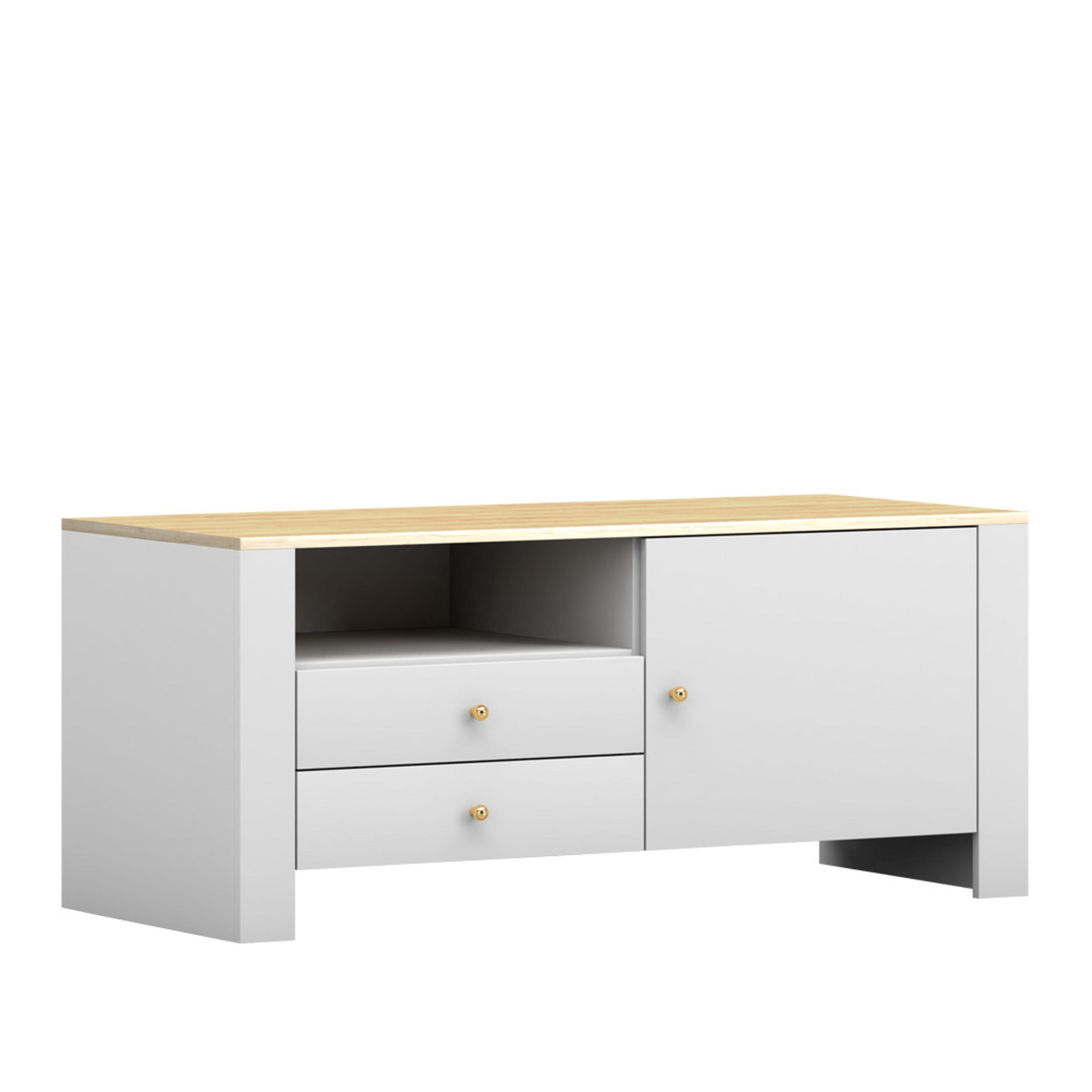 TV-SCHRANK - RTV Gawin 05 - Weiß, Holzwerkstoff (120/50/43cm) - Möblo