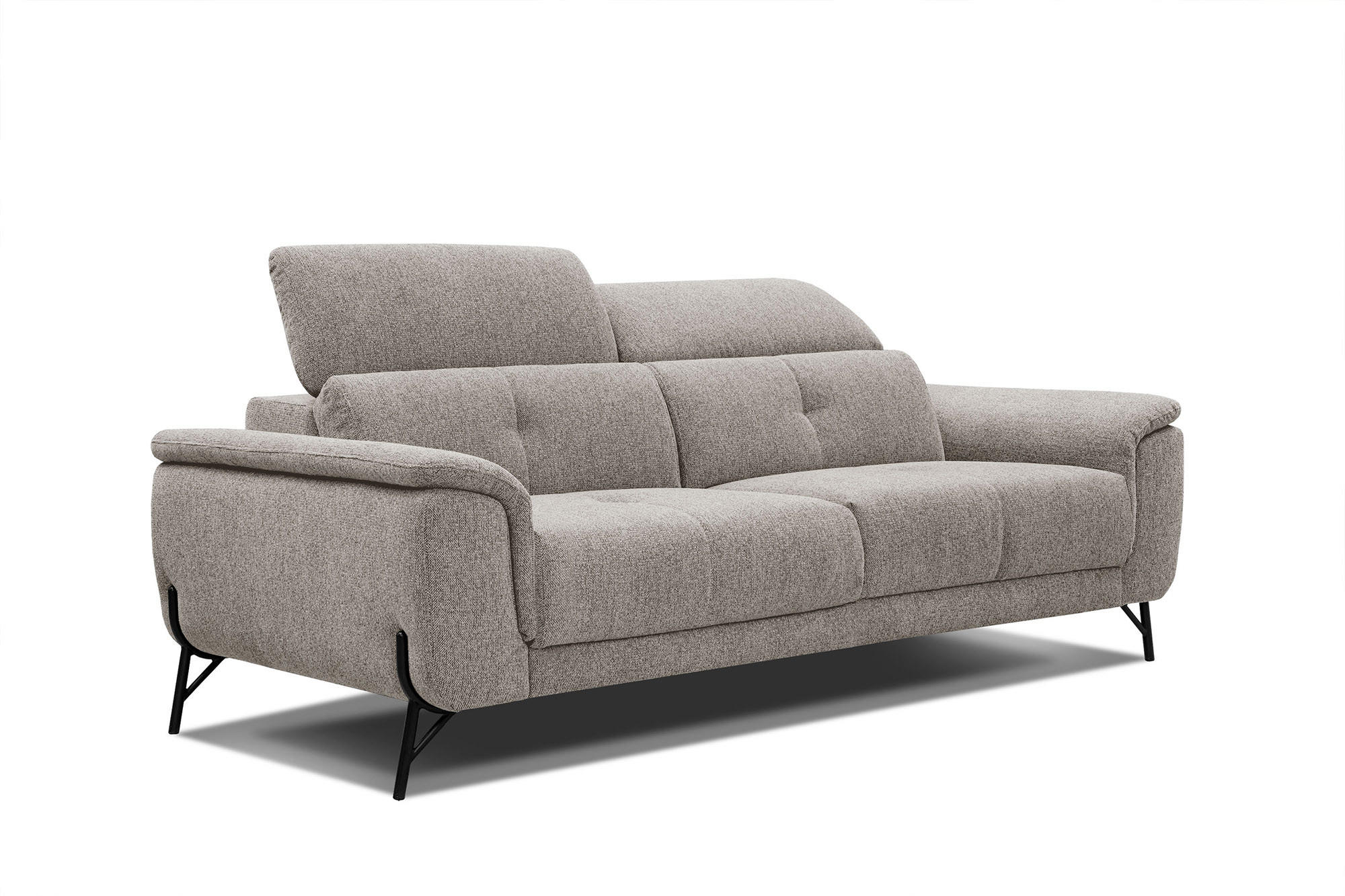 SOFA AVENA 3-Sitzer, taupe - Taupe, Holzwerkstoff/Textil (204/80/108cm) - Courtois Laville