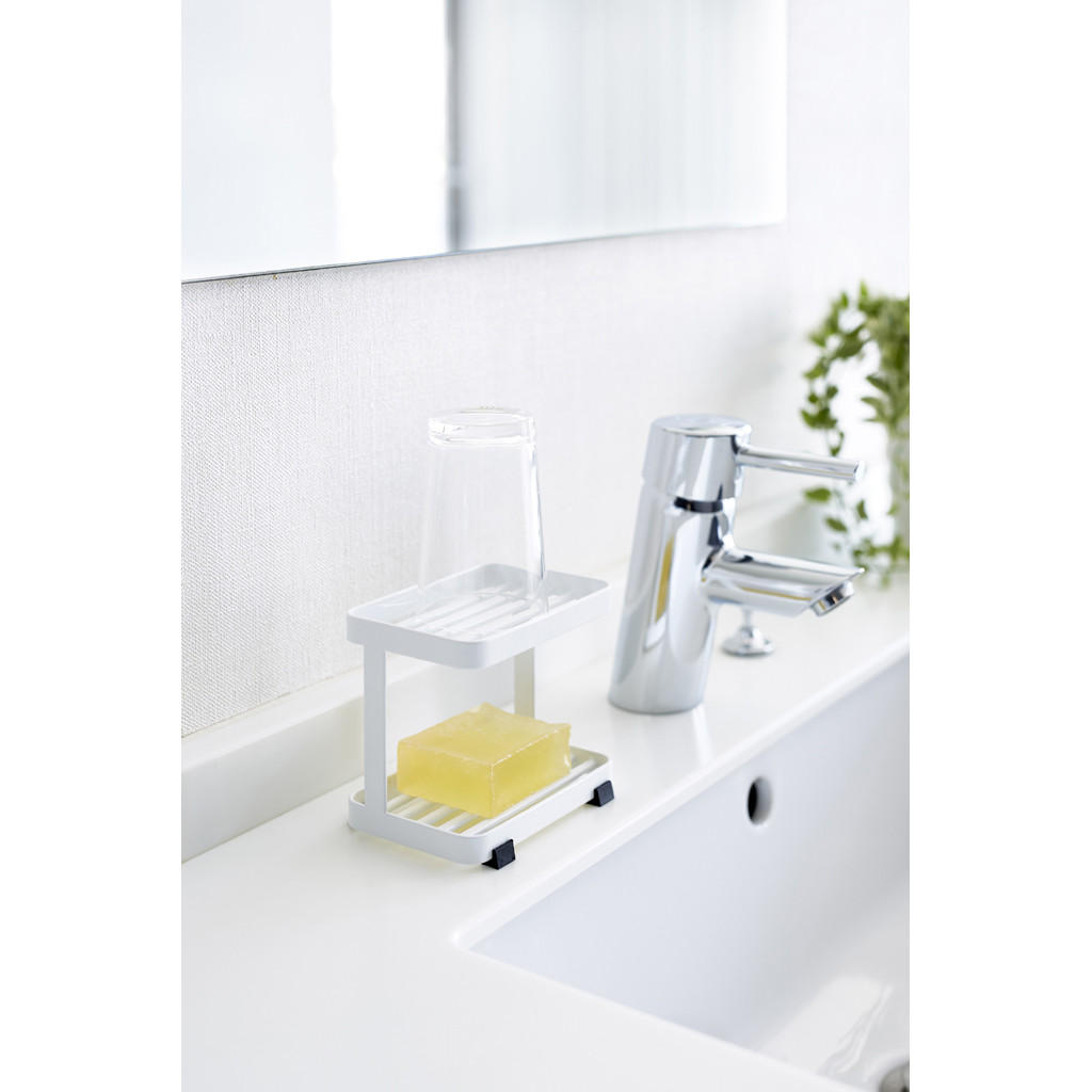 Thumbnail - Yamazaki Seifenschale, Weiß, Metall, 11x9.5x7.5 cm, Badaccessoires, Waschplatzzubehör, Seifenschalen
