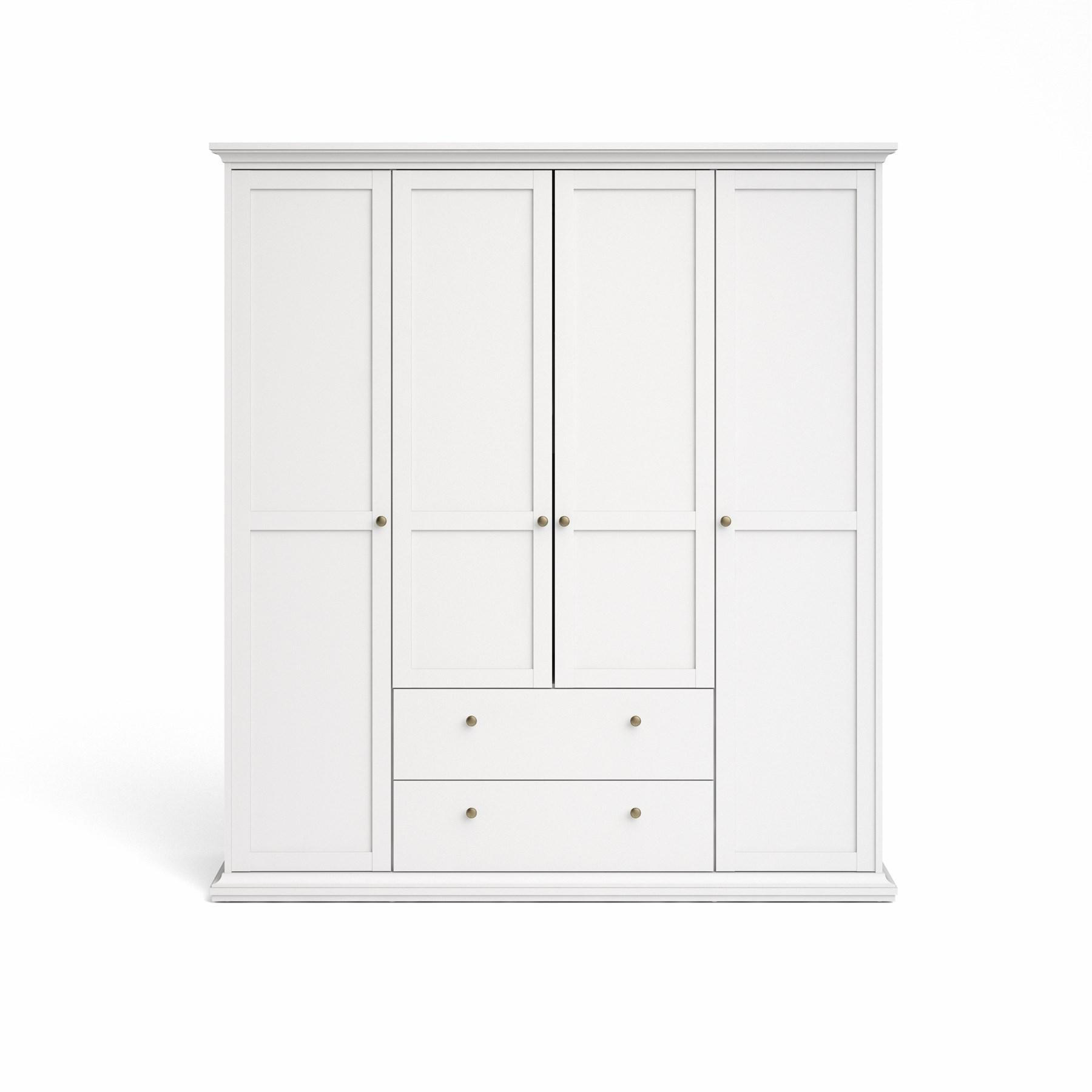 KLEIDERSCHRANK weiß - Weiß, Holzwerkstoff (181/206/60cm) - ebuy24