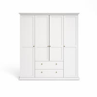 KLEIDERSCHRANK weiß - Weiß, Holzwerkstoff (181/206/60cm) - ebuy24