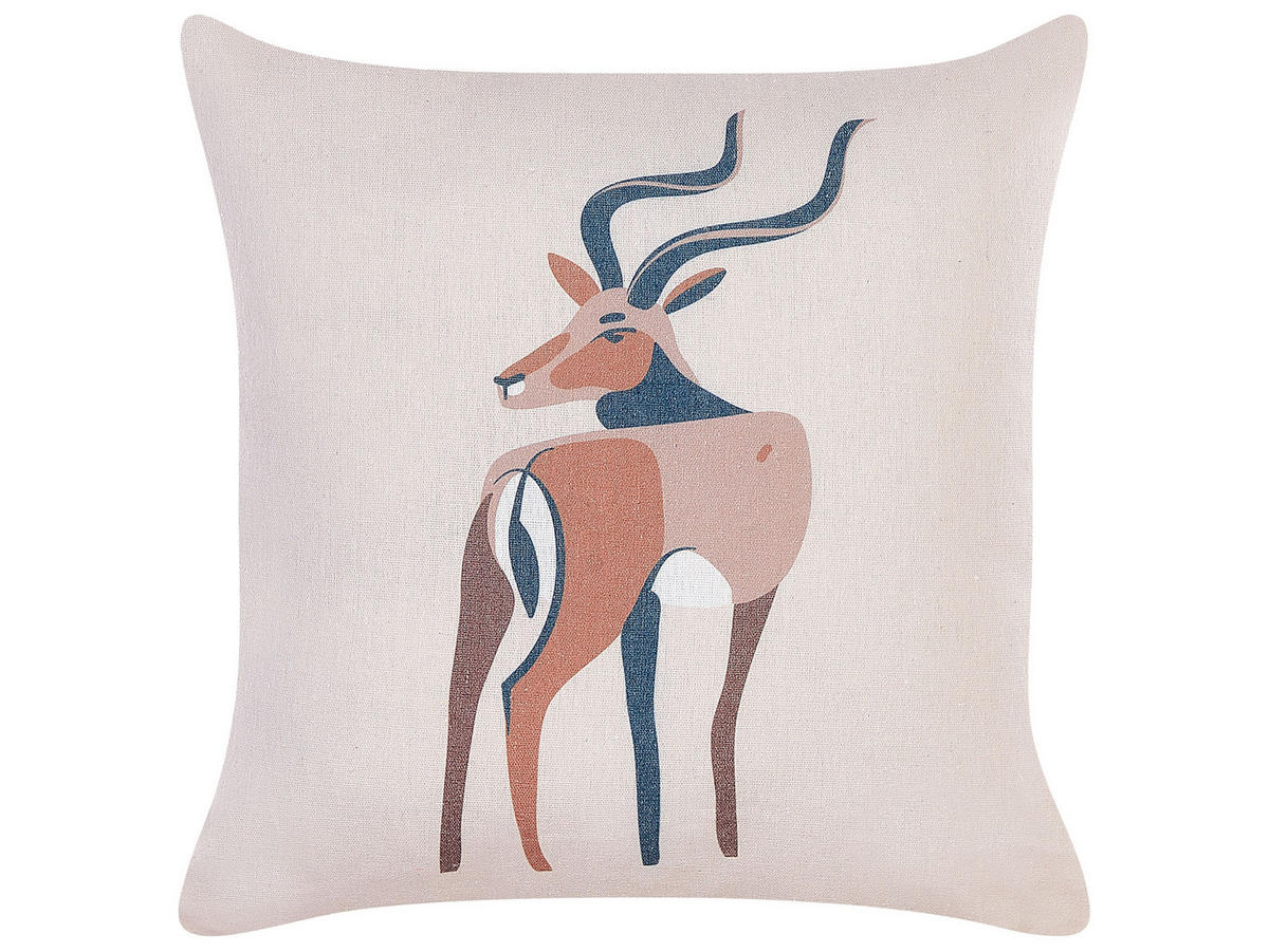 DEKOKISSEN 2er-Set Beige 45/45 cm Abal - Beige, Textil (45/45cm) - Beliani