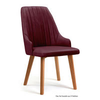 ESSZIMMERSTUHL (8er-Set) Daryl 52x91x60 Eiche geölt/Marsala - Eichefarben/Brombeere, Kunststoff (60/91/52cm) - 58aufmkessel