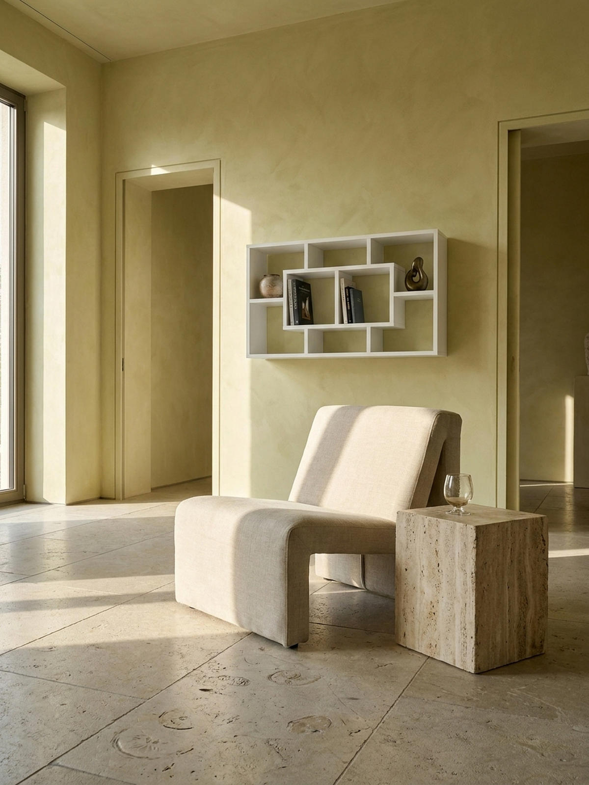 WANDREGAL RUR MDF Melaminbeschichtet Modern, Weiß 85x16x48 cm - Weiß, Holz (85/48/16cm) - KADIMA DESIGN