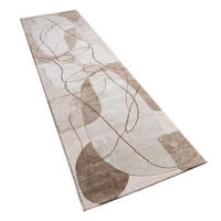 KURZFLORTEPPICH, abstrakt, aus Polypropylen, Florhöhe 11 mm, Beige, 80 x 300 cm - Beige, Textil (80/300cm) - KADIMA DESIGN