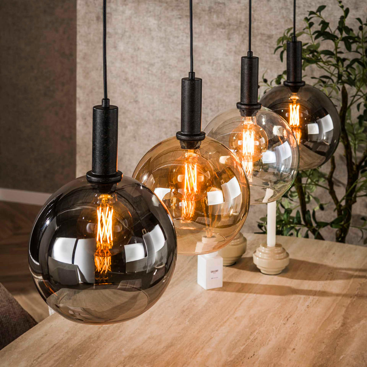 HÄNGELAMPE Sfera Schwarz 25/130/150 cm - Schwarz, Glas (25/130/150cm) - Hoyz Collection