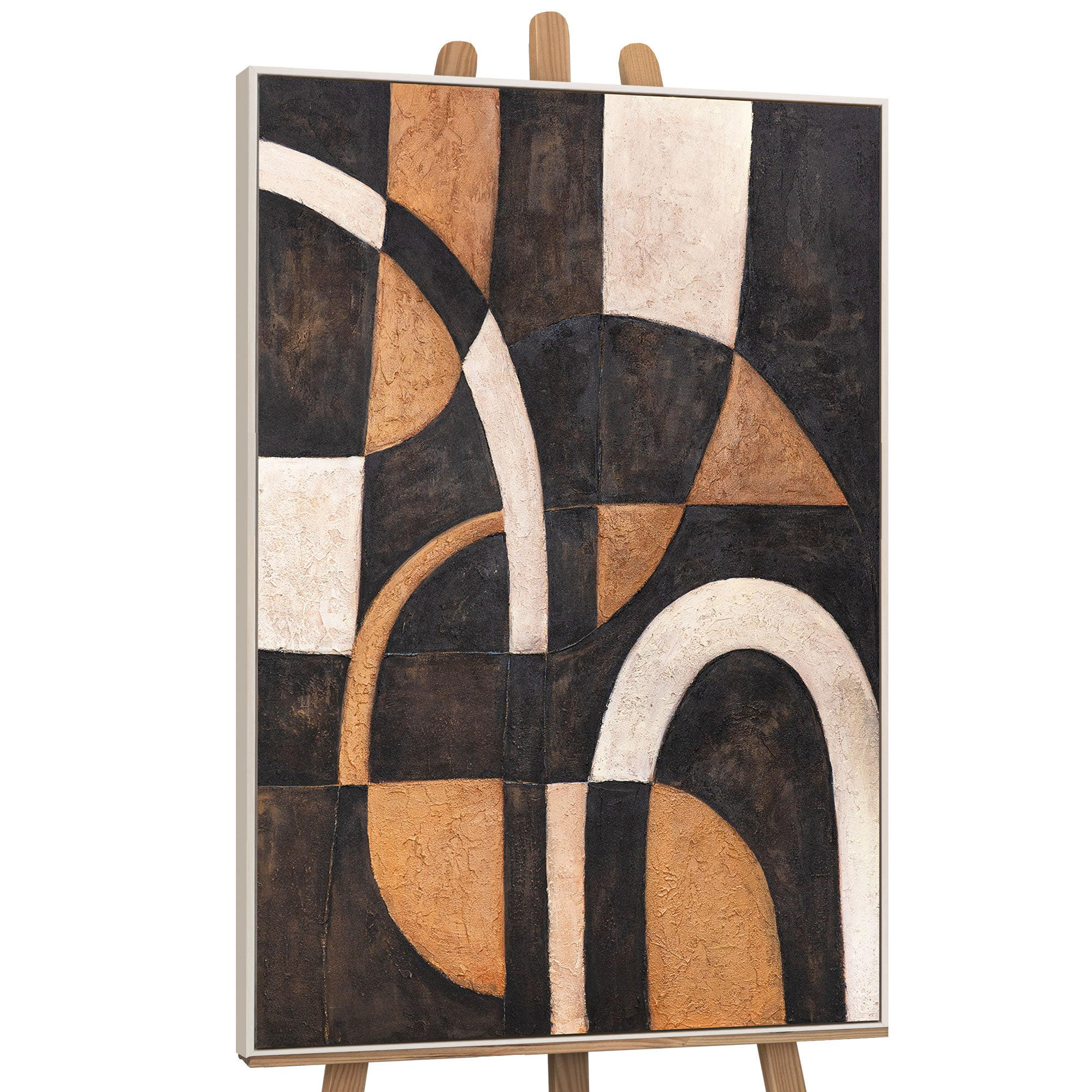 YS-art gallery Gemälde Beige 120x80 cm