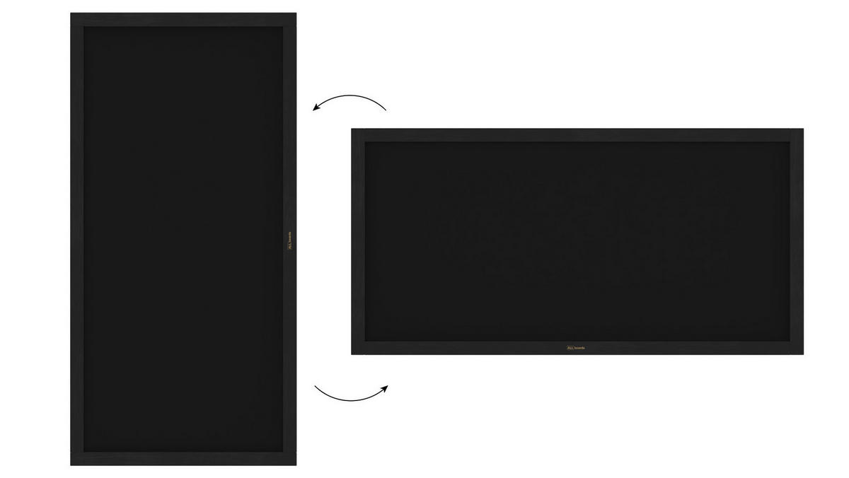 KREIDETAFEL mit Schwarz Holzrahmen 120x60cm - Schwarz, Holz (120/60/2cm) - ALLboards