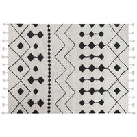KORTLUGGAD MATTA Khemisset 230/160 cm - Vit, Textil (160/230cm) - Beliani
