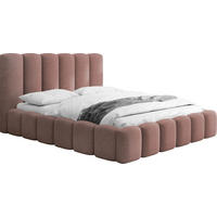 POLSTERBETT Serenity mit Bettkasten & Lattenrost in Altrosa Chenille 160 x 200 cm - Birkefarben/Schwarz, Holzwerkstoff/Kunststoff (160/200cm) - WFL GROUP