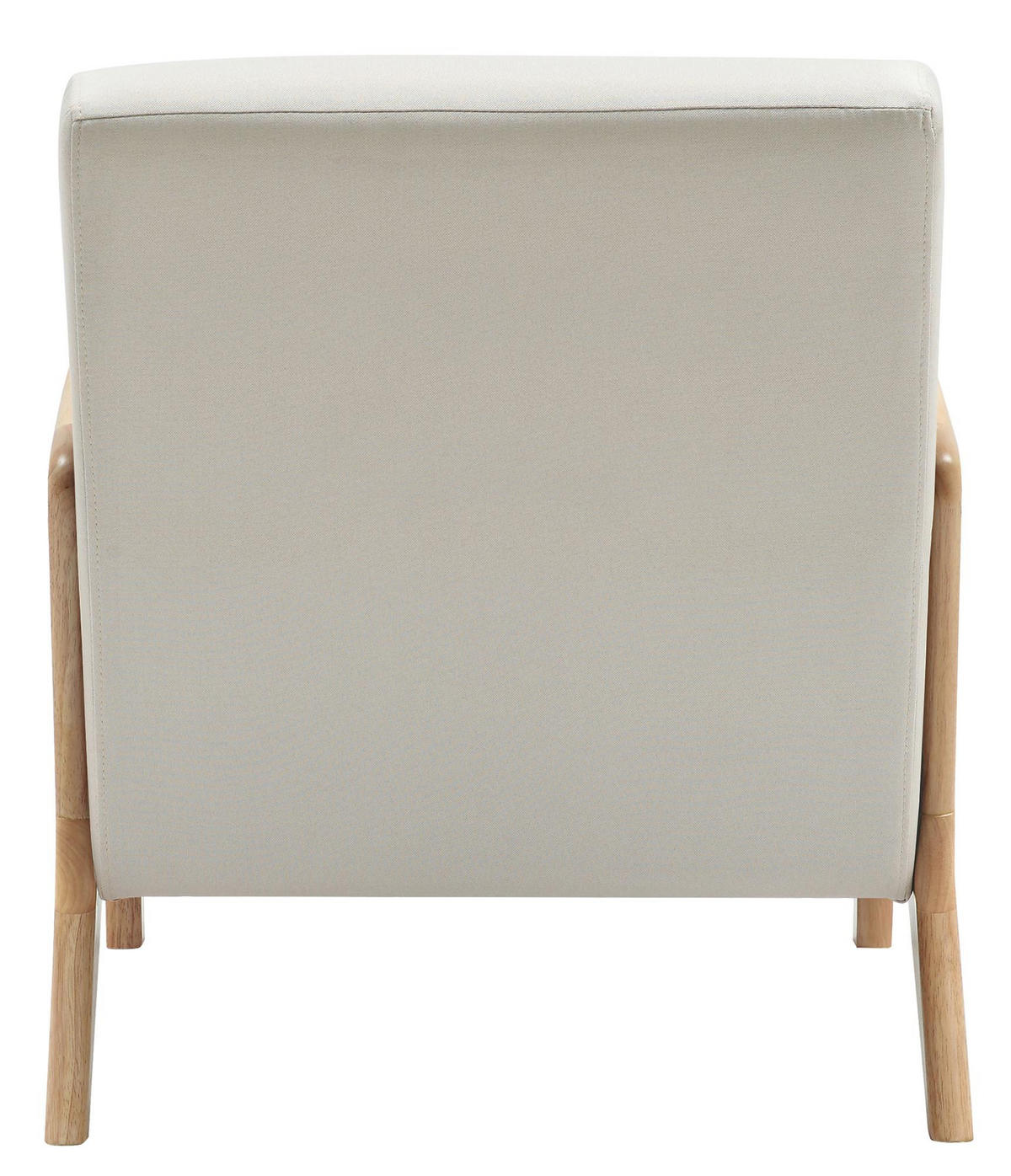 SESSEL Holz creme - Eukalyptusholzfarben/Creme, Holz/Textil (64/74/80cm) - CLP