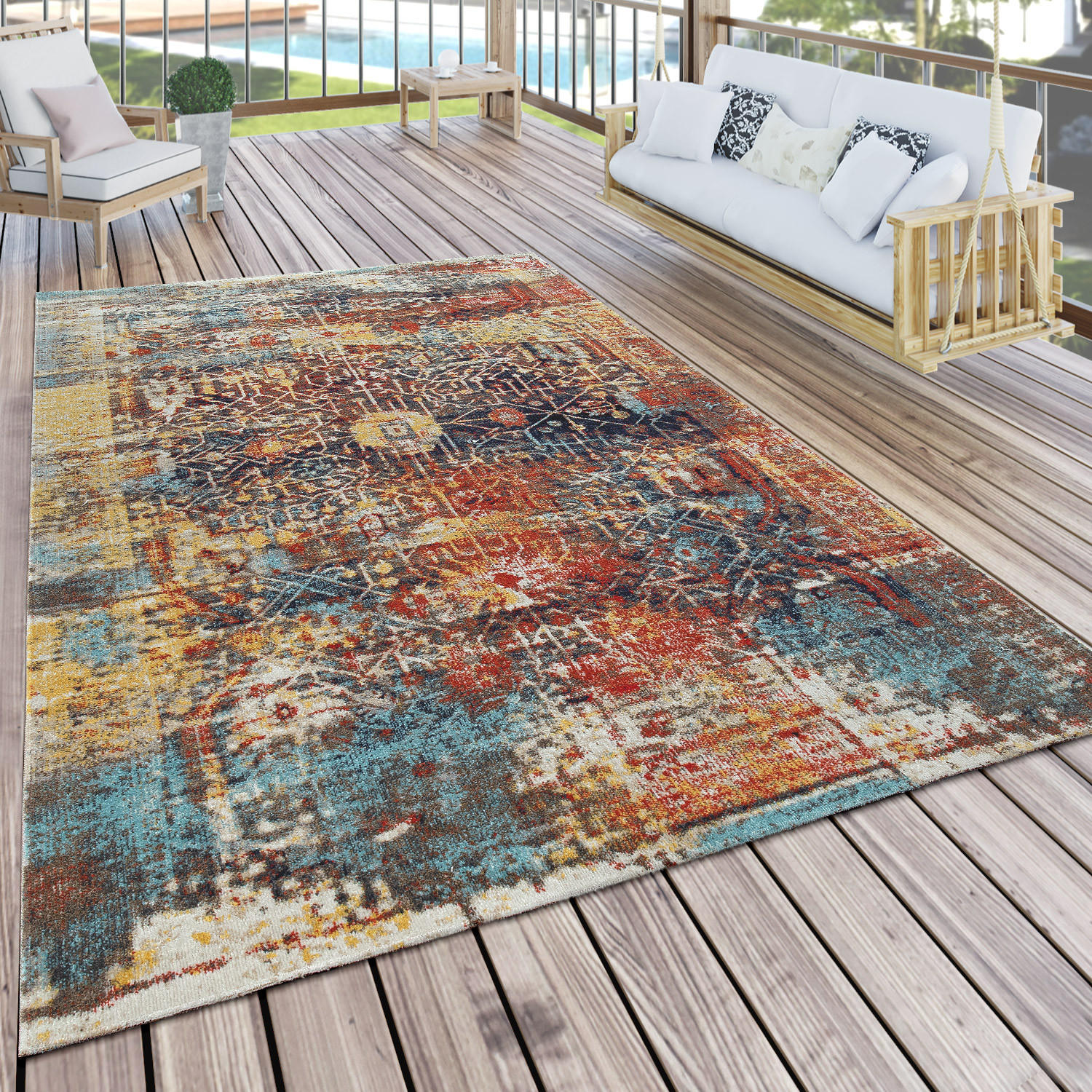 OUTDOORTEPPICH 160/220 cm Artigo 420 - Multicolor, Textil (160/220cm) - Paco Home