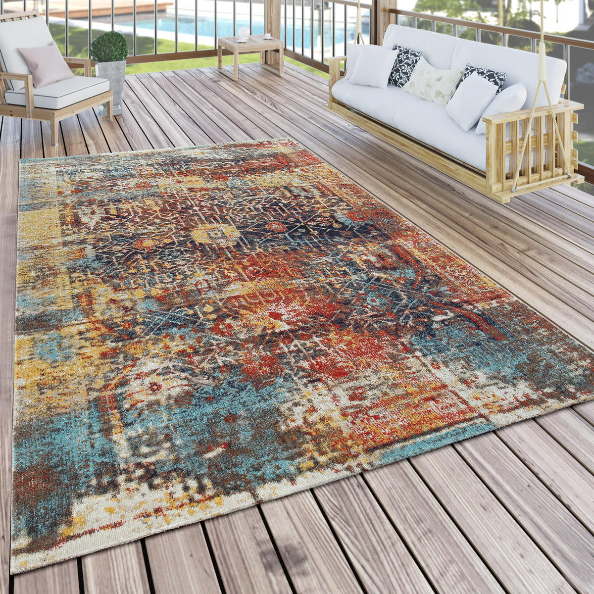 OUTDOORTEPPICH 160/220 cm Artigo 420 - Multicolor, Textil (160/220cm) - Paco Home