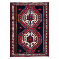 TEPPICH Afshar Blau 229/162 cm Schurwolle - Blau, Textil (162/229cm) - Looma