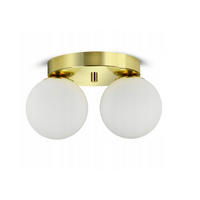 DECKENLEUCHTE GOLDGLAS - Goldfarben/Weiß, Glas/Metall (36/36/16cm) - kiki design