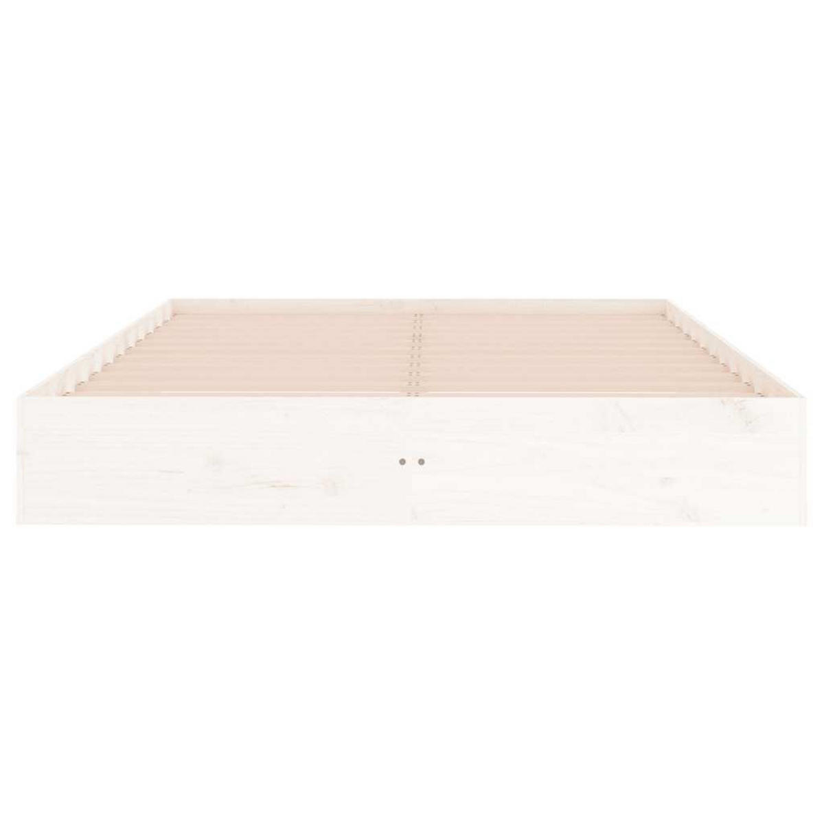 MASSIVHOLZBETT Weiss 120/200 Cm - Weiß, Naturmaterialien (120/200cm) - vidaXL
