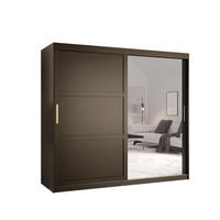 SCHWEBETÜRENSCHRANK 200/200/62 2-türig - Goldfarben/Schwarz, Holz/Kunststoff (200/200/62cm) - Abiks Möbel