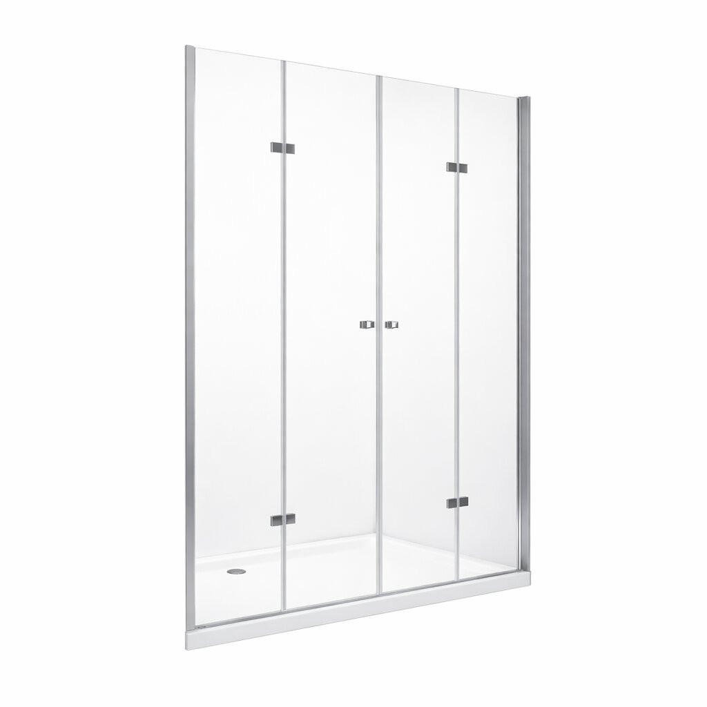 Glaswerk Westfalen Nischendusche Silber 160x195x1 cm