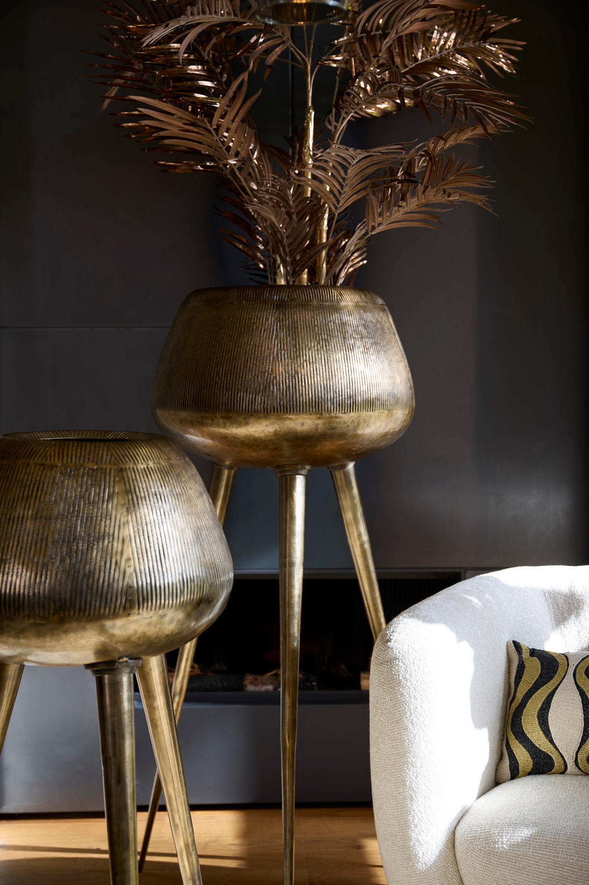 TOPF Marielle Gold Ø75/149 cm - Goldfarben, Metall (75/149/75cm) - Light & Living