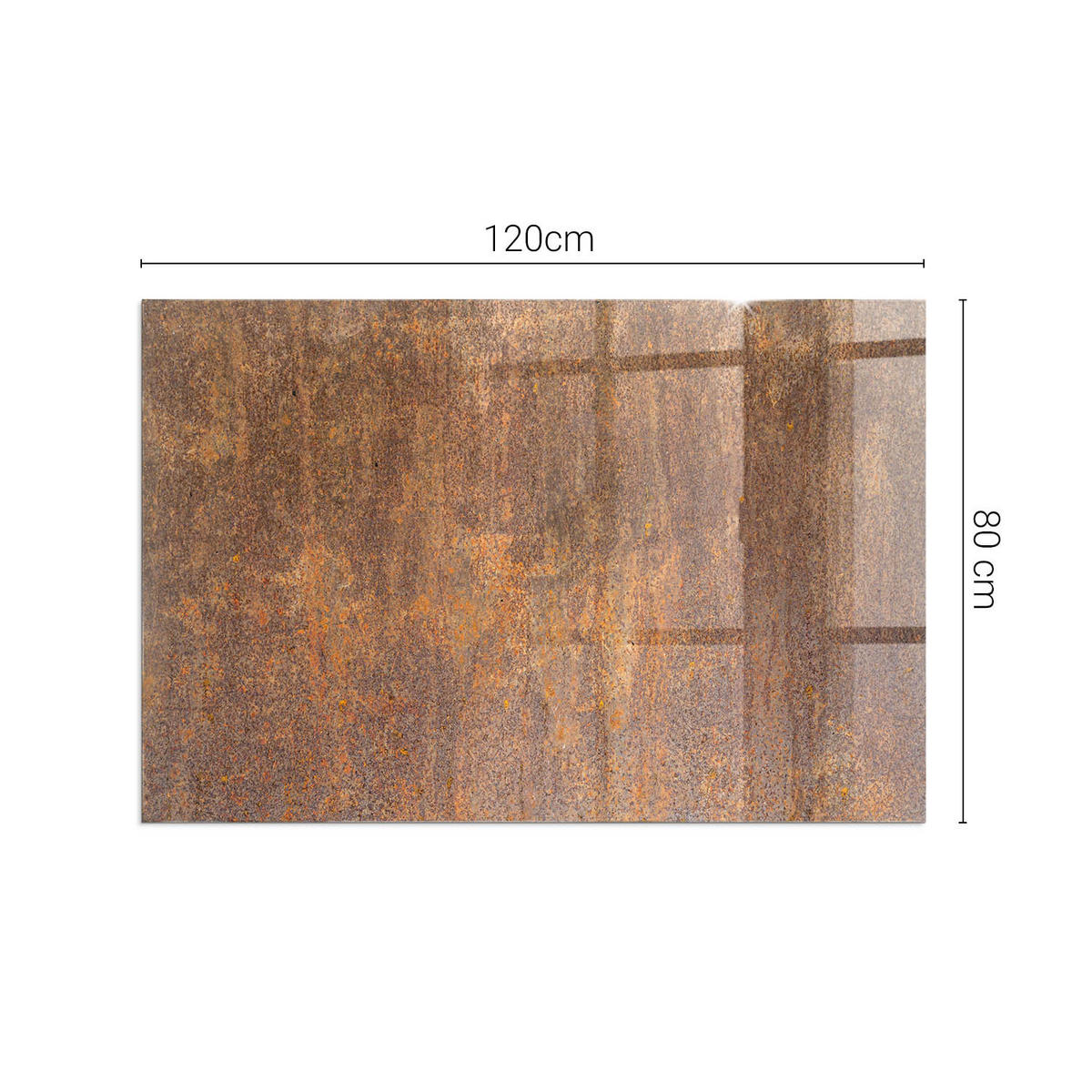 GLASPLATTE für Kamin 120x80 cm Braun - Braun, Glas (120/80/0.4cm) - ArtPrintCave