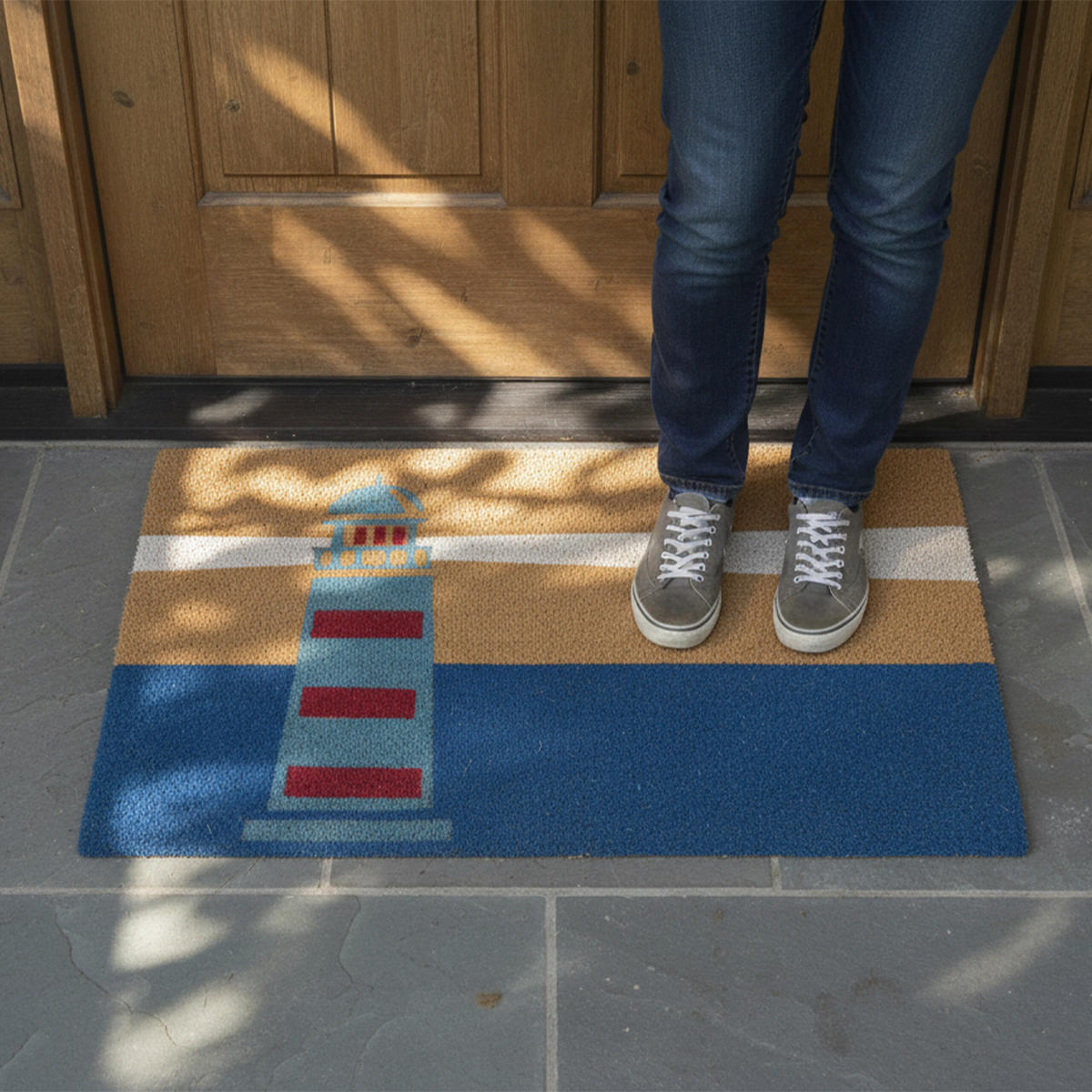 ROHOŽ - různobarevná, textil/plast (80/50cm) - Relaxdays