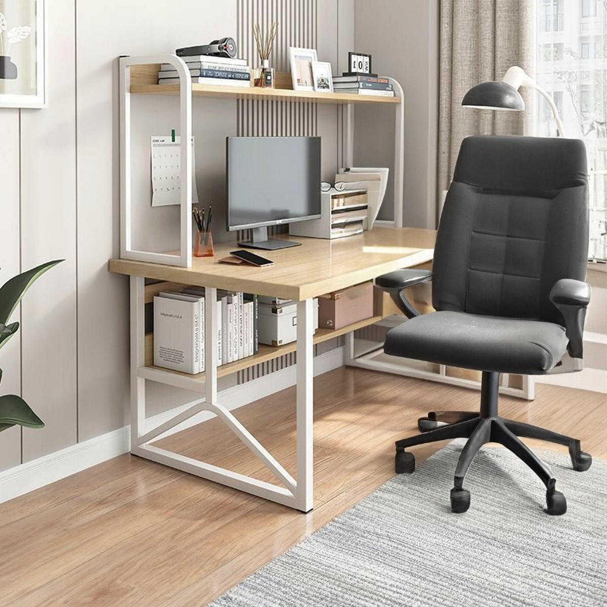 SCHREIBTISCH, braun 150x120x60cm - Braun, Holzwerkstoff (60/120/150cm)