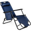 GARTEN-RELAXSESSEL bis 150 kg, Klappbar - Dunkelblau, Textil (61/31/153cm) - Outtec
