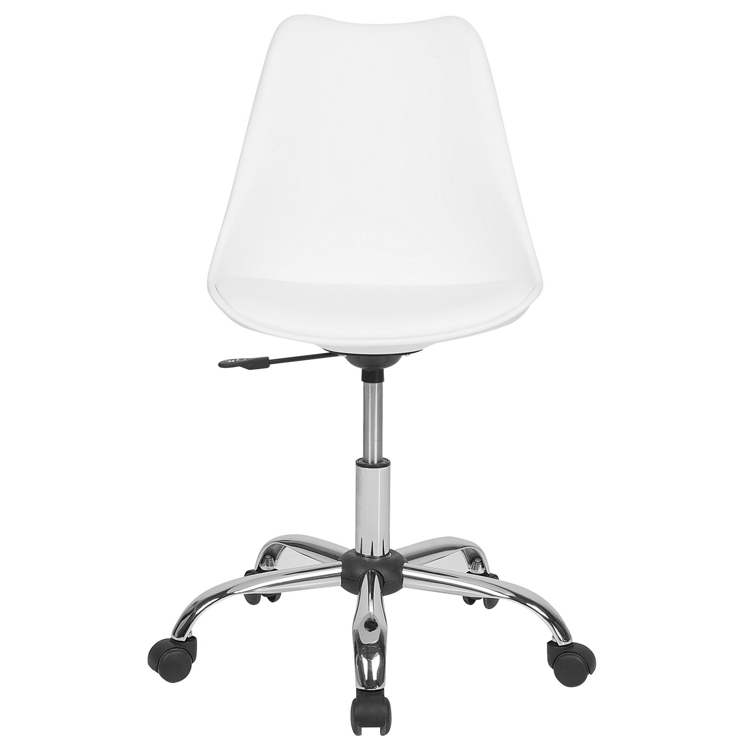 BÜRODREHSTUHL Kunststoff Weiß Dakota - Weiß, Kunststoff/Textil (60/79/60cm) - Beliani