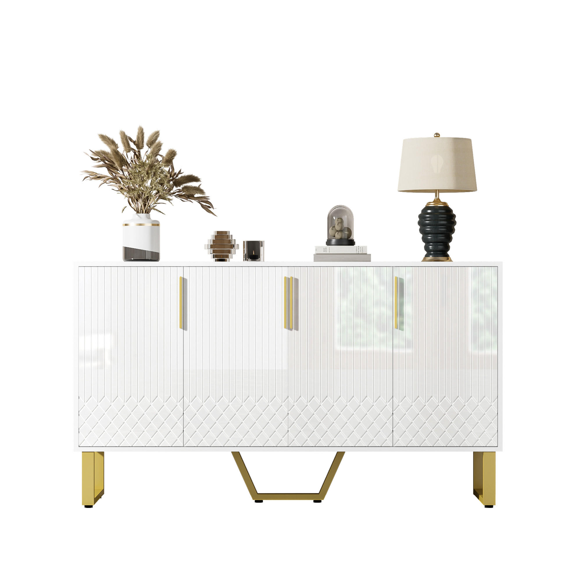 Ivmeu Sideboard Weiß 140x80x40 cm