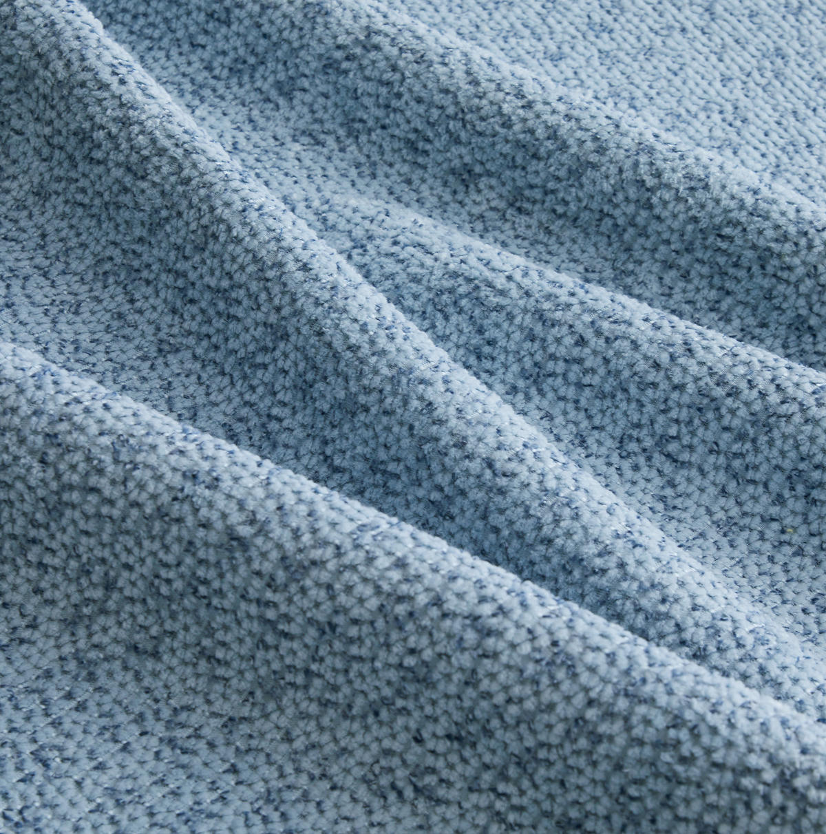 SOFA 210/104/79 cm in Blau aus Granulierter Fleece, ohne Aufbau - Blau, Textil (104/79/210cm) - Flora Grace