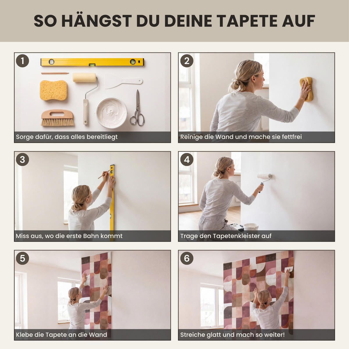 TAPETE - Geometrie - Modern - Retro - 160x220 cm - Multicolor, Papier (160/220cm) - OnlyWow