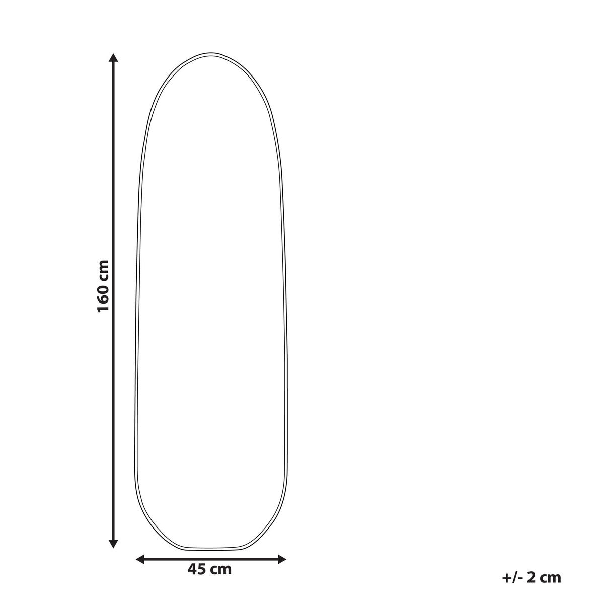WANDSPIEGEL 45/160 cm Metall Schwarz Darnets - Schwarz, Metall (45/160/3cm) - Beliani