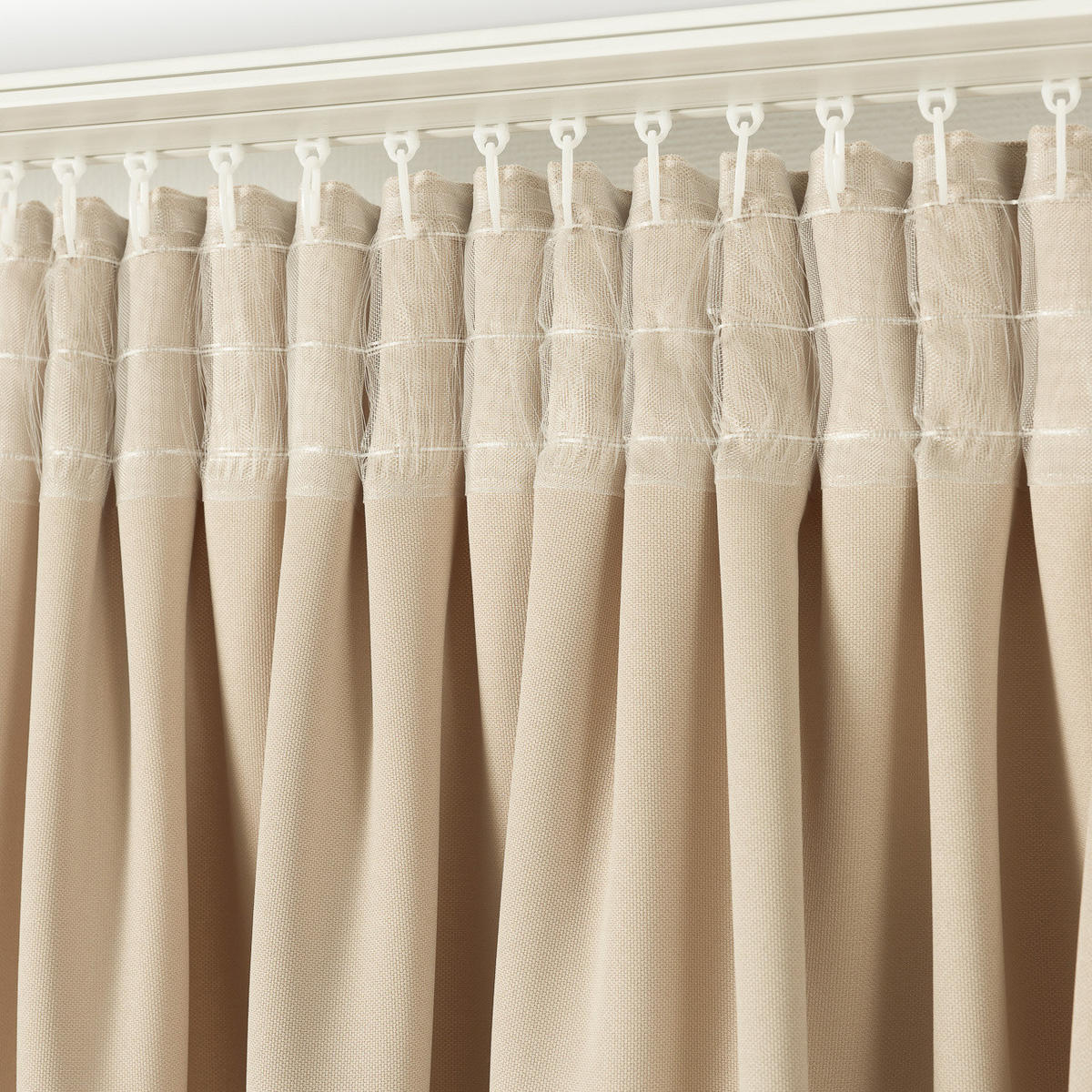 FERTIGVORHANG mit Schlaufenband beige 140 x 280 cm - Beige, Textil (140/280/1cm) - Dekoria