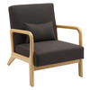 SESSEL Holz braun - Eukalyptusholzfarben/Braun, Holz/Textil (64/74/80cm) - CLP